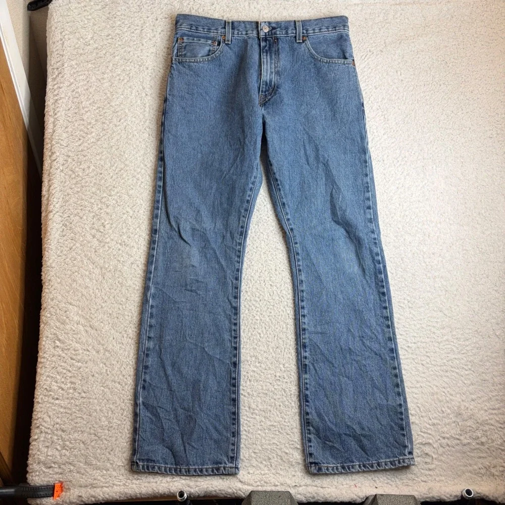 Levis 517 Mens Bootcut Jeans Medium Wash Denim Blue 34x32 (33x32) 100% Cotton